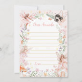 妖精の庭の時間カプセルノートメッセージカード サンキューカード (正面)