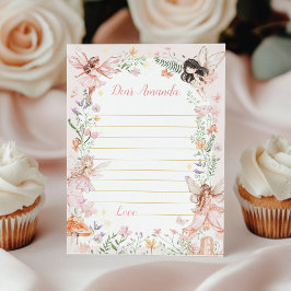 妖精の庭の時間カプセルノートメッセージカード サンキューカード