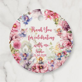 妖精の庭の水の色の子供の誕生日感謝していユー フェイバータグ