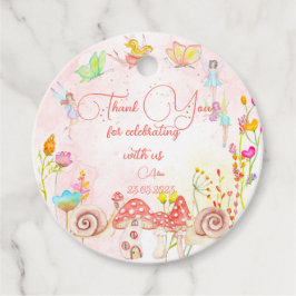 妖精の庭の水の色の子供の誕生日感謝していユー フェイバータグ