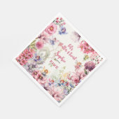 妖精の庭の水の色子供の誕生日 スタンダードランチョンナプキン (角)