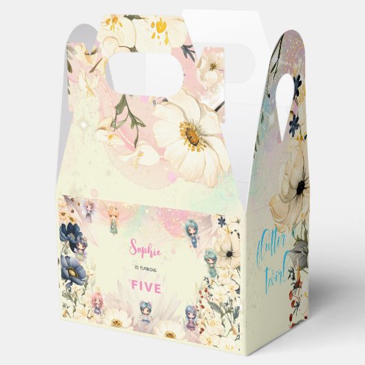 妖精の庭の水の色子供の誕生日 フェイバーボックス (オープン)