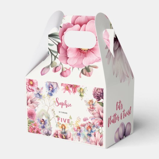 妖精の庭の水の色子供の誕生日 フェイバーボックス (裏面サイド)