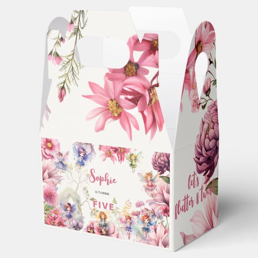 妖精の庭の水の色子供の誕生日 フェイバーボックス (オープン)