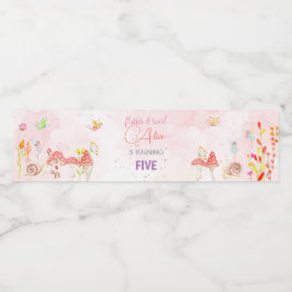 妖精の庭の水の色子供の誕生日 ペットボトルラベル