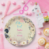 妖精の庭の水の色子供の誕生日 ペーパープレート (パーティー)