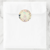 妖精の庭の水の色子供の誕生日 ラウンドシール (バッグ)