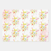 妖精の庭の水の色子供の誕生日 ラッピングペーパーシート (正面2)