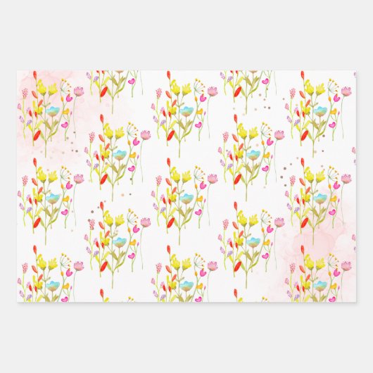 妖精の庭の水の色子供の誕生日 ラッピングペーパーシート (正面2)