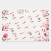 妖精の庭の水の色子供の誕生日 ラッピングペーパーシート (正面3)