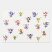 妖精の庭の水の色子供の誕生日 ラッピングペーパーシート (正面2)