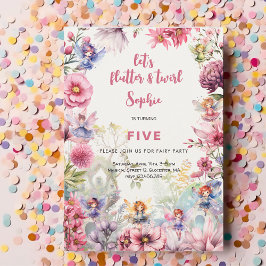 妖精の庭の水の色子供の誕生日 招待状