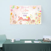 妖精の庭の水の色子供の誕生日 横断幕 (トレードショー)