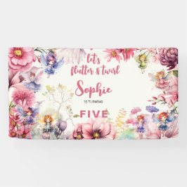 妖精の庭の水の色子供の誕生日 横断幕