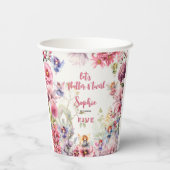 妖精の庭の水の色子供の誕生日 紙コップ (裏面)