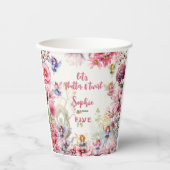 妖精の庭の水の色子供の誕生日 紙コップ (正面)