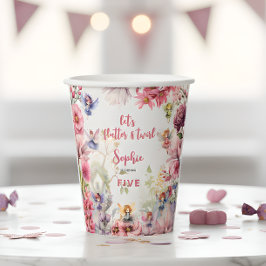 妖精の庭の水の色子供の誕生日 紙コップ