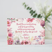 妖精の庭の水彩画 キッズ誕生日 サンキューカード (スタンド正面)
