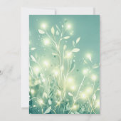 妖精の庭の茶のキノコが赤ちゃんの女の子シャワーを枯らす 招待状 (裏面)