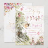 妖精の庭の誕生日 招待状 (正面/裏面)