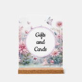 妖精の庭の贈り物とカード アクリルサイン (正面)