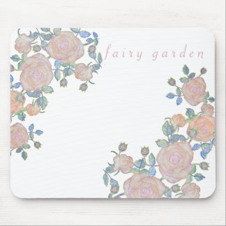 妖精の庭エレガントのバラの花のパターン マウスパッド