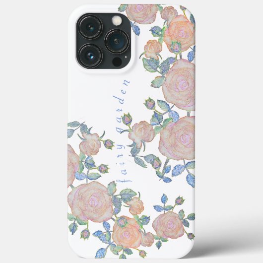 妖精の庭エレガントのバラの花のパターン Case-Mate iPhoneケース (裏面)