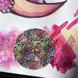 妖精の庭ガーデニング花園の妖精 ラウンドシール