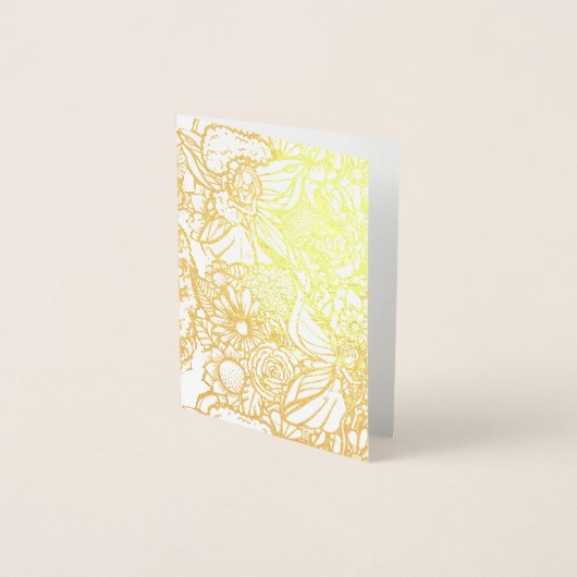 妖精の庭ガーデニング花園の妖精 箔カード (正面)