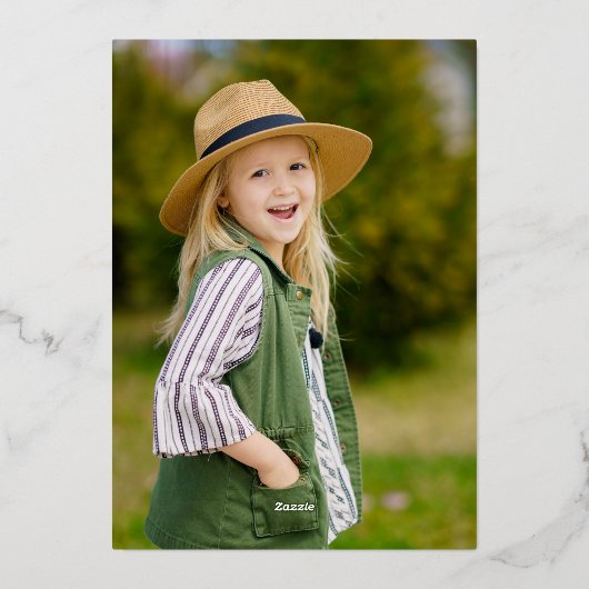 妖精の庭ゴールドフォイルありがとうノートカード 箔招待状 (裏面)