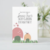 妖精の庭マッシュルームLadybugs蝶 サンキューカード (スタンド正面)