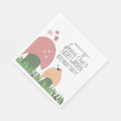 妖精の庭マッシュルームLadybugs蝶 スタンダードランチョンナプキン (角)