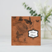 妖精の庭園の結婚式のブライダルシャワーの招待状 招待状 (スタンド正面)