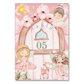妖精の庭 ピンクの木漏れ日 誕生日パーティーキッズ テーブルナンバー (正面)