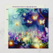 妖精の庭：優雅な庭、赤ちゃんシャワー 招待状 (正面/裏面)