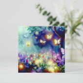 妖精の庭：優雅な庭、赤ちゃんシャワー 招待状 (スタンド正面)