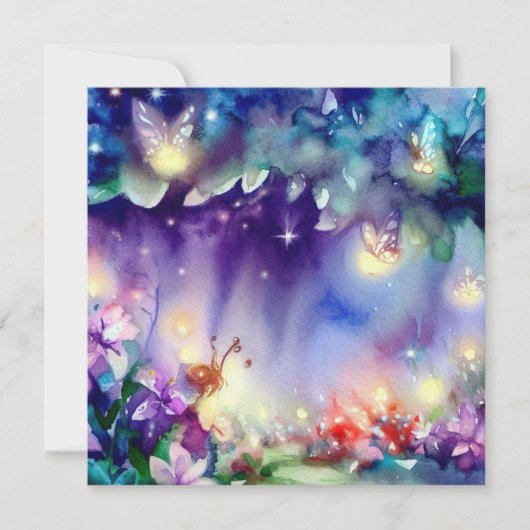 妖精の庭:妖精の輝き、ベビーシャワー 招待状 (正面)