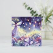 妖精の庭：神秘的な妖精、赤ちゃんシャワー 招待状 (スタンド正面)