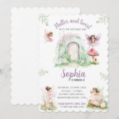 妖精の招待状テンプレート 招待状 (正面/裏面)