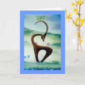 妖精の挨拶状(ブランク) カード (黄色い花)