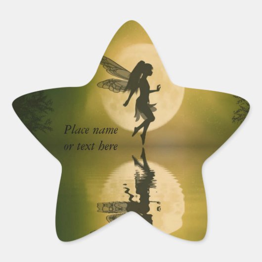 妖精の星のステッカーを反映 星シール (正面)