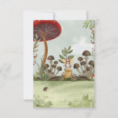 妖精の最初のウッドランドのキノコの最初の誕生日 サンキューカード (裏面)