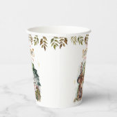 妖精の最初のウッドランド動物キノコの最初の誕生日 紙コップ (右)