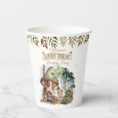 妖精の最初のウッドランド動物キノコの最初の誕生日 紙コップ (正面)