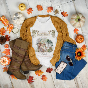 妖精の最初のウッドランド動物キノコ誕生日ママ トライブレンドTシャツ