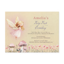 妖精の最初のテーマ 女の子の1歳の誕生日パーティー オーダーメイド