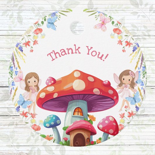 妖精の最初のフローラ女の子1st誕生日ありがとう フェイバータグ
