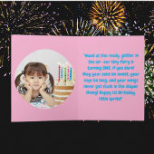 妖精の最初の写真子供の誕生日グリーティングカード カード