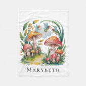 妖精の最初の女の子の誕生日パーティギフト フリースブランケット (正面)