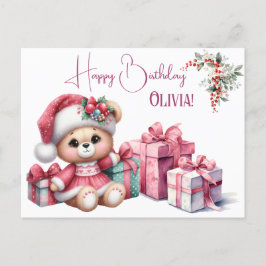 妖精の最初の女の子の1歳の誕生日 ポストカード